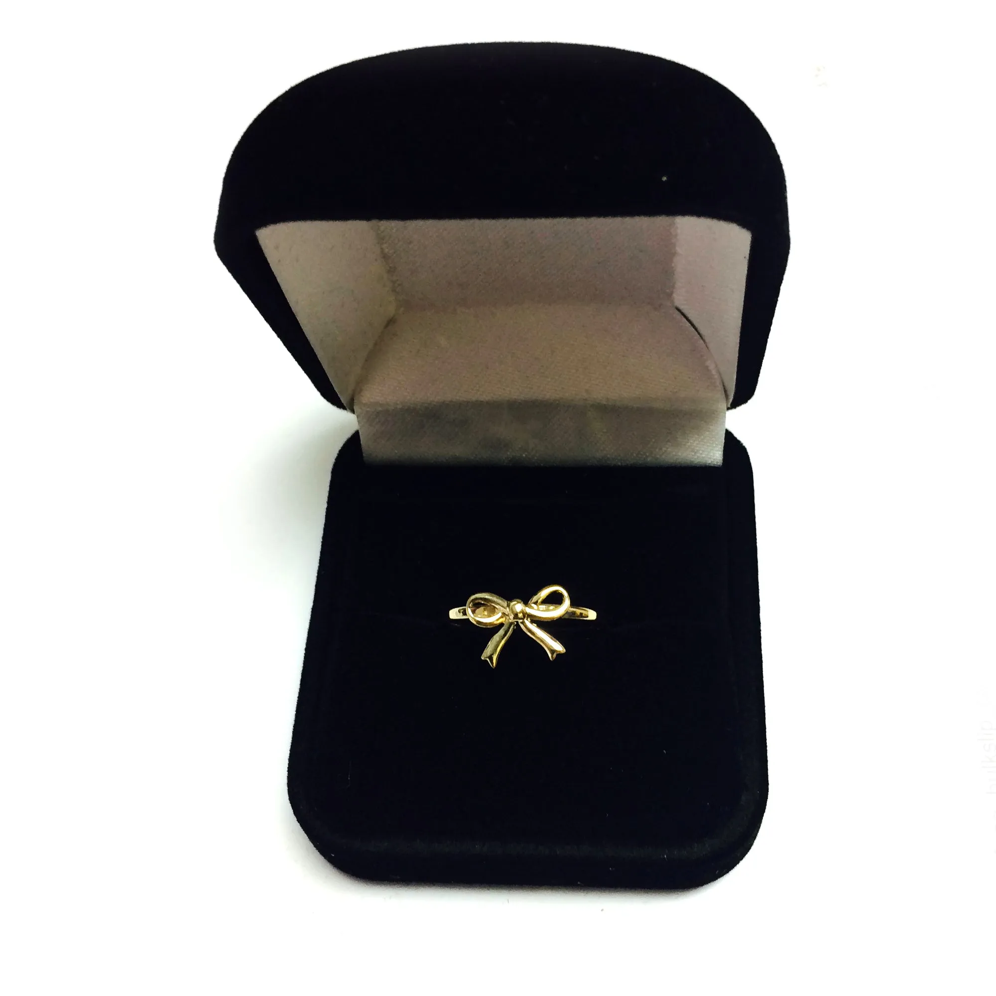 14K Yellow Gold Bow Design Ring, Size 7