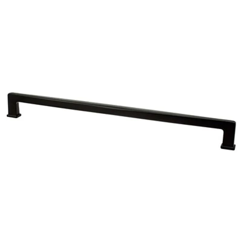 18.44" Transitional Modern Appliance Pull in Matte Black from Subtle Surge Collection