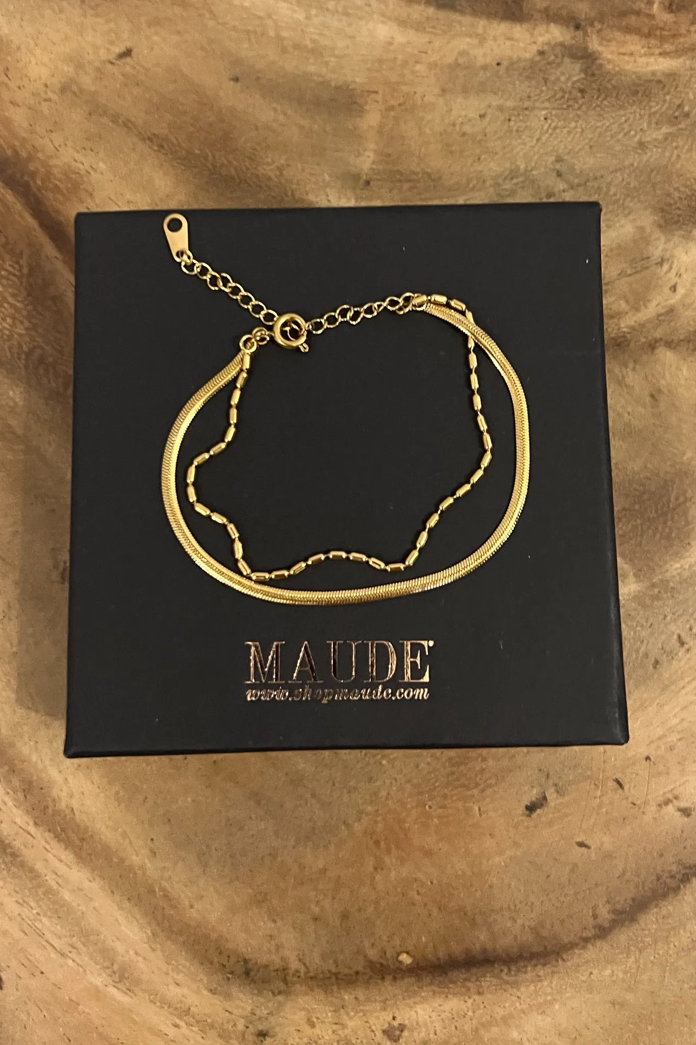 18K Cora Double Strand Beaded Bracelet