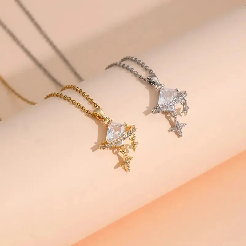 18K Gold Plated Simple Style Shiny Star Necklace