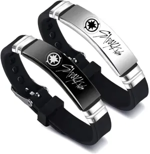 2 Pack Stray Kids Merch Bracelets, Stray Kids Charm Silicone Bracelets Jewelry for gifts