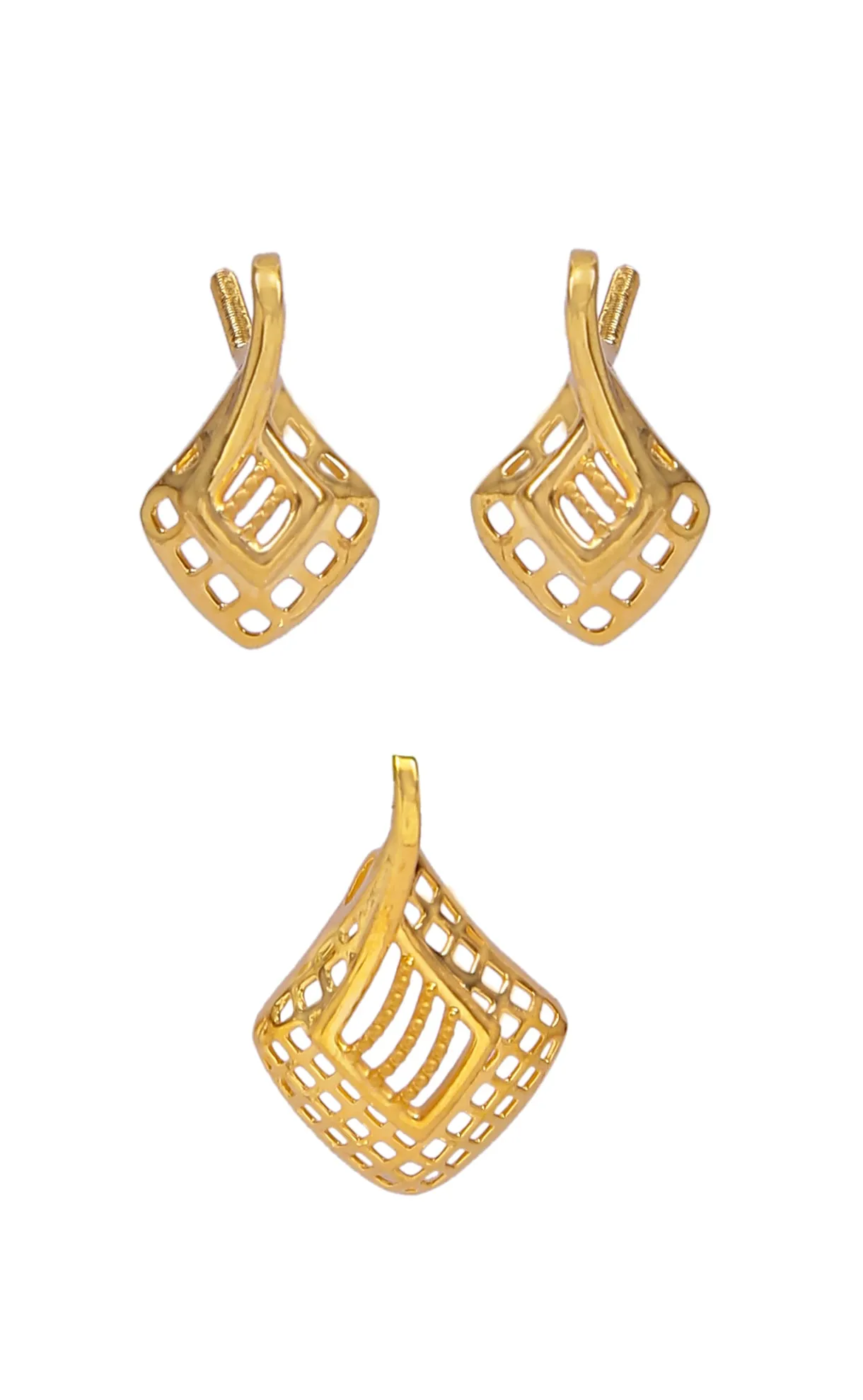 22 KT Designer Gold Pendant Set (D140)