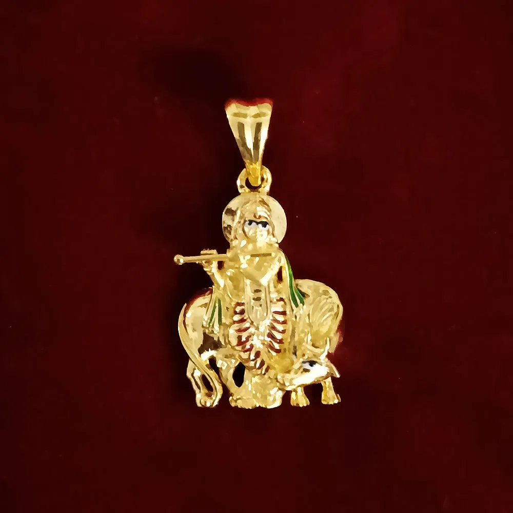 22 KT Gold Unisex Lord Krishna Pendant (D27)