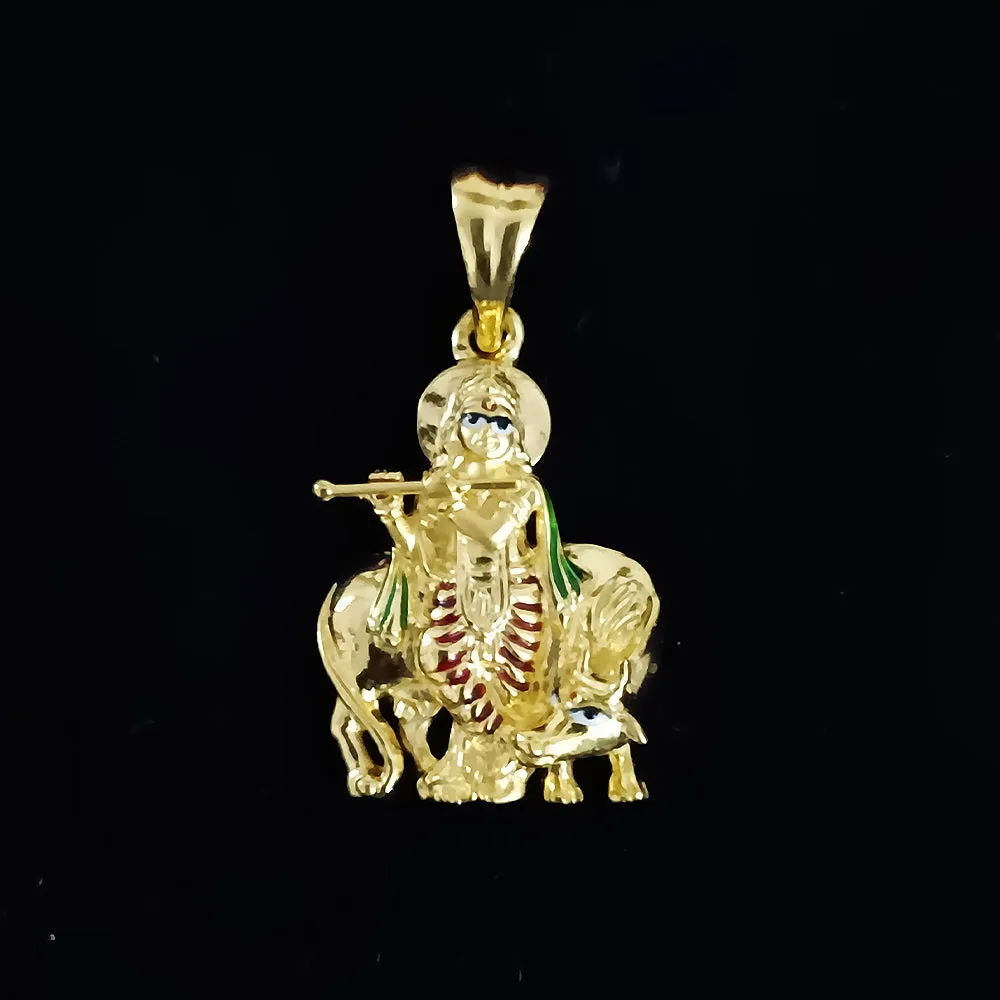 22 KT Gold Unisex Lord Krishna Pendant (D27)