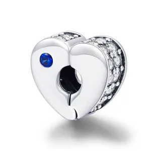925 Sterling Silver Heart Buckle Beads For Diy Bracelets & Necklaces