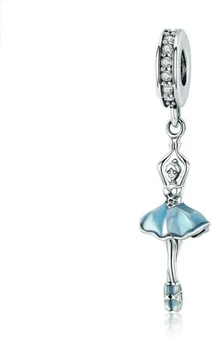 Ballet Girl 925 Sterling Silver Dance Charm for Pandora Bracelet - Anniversary Heart Charm