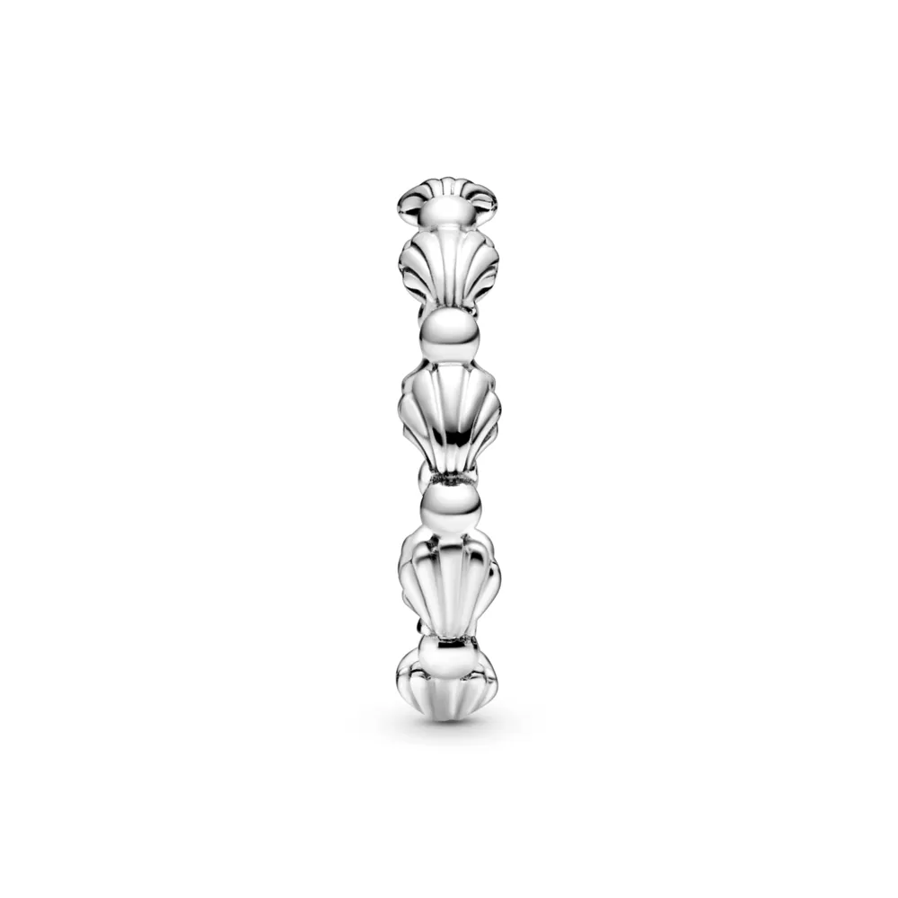 Beaded Seashell Band Ring