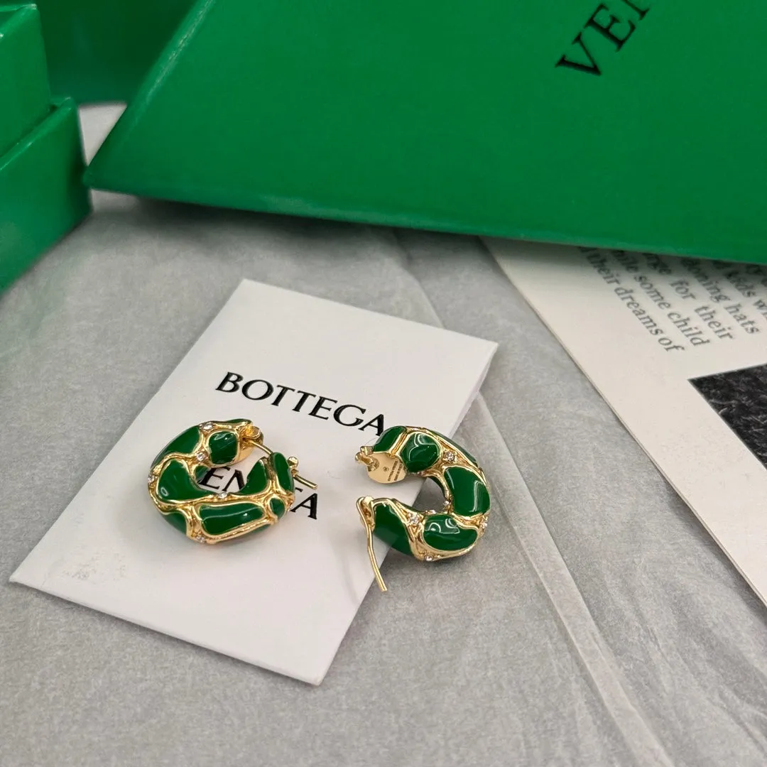 BV Green Diamond Lava Donut Earrings EHC141