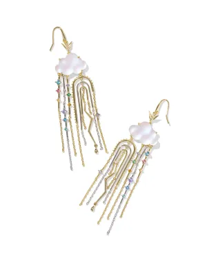 Celeste Cloud Statement Earring Gold