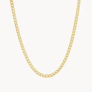 Curb Chain Necklace in Gold