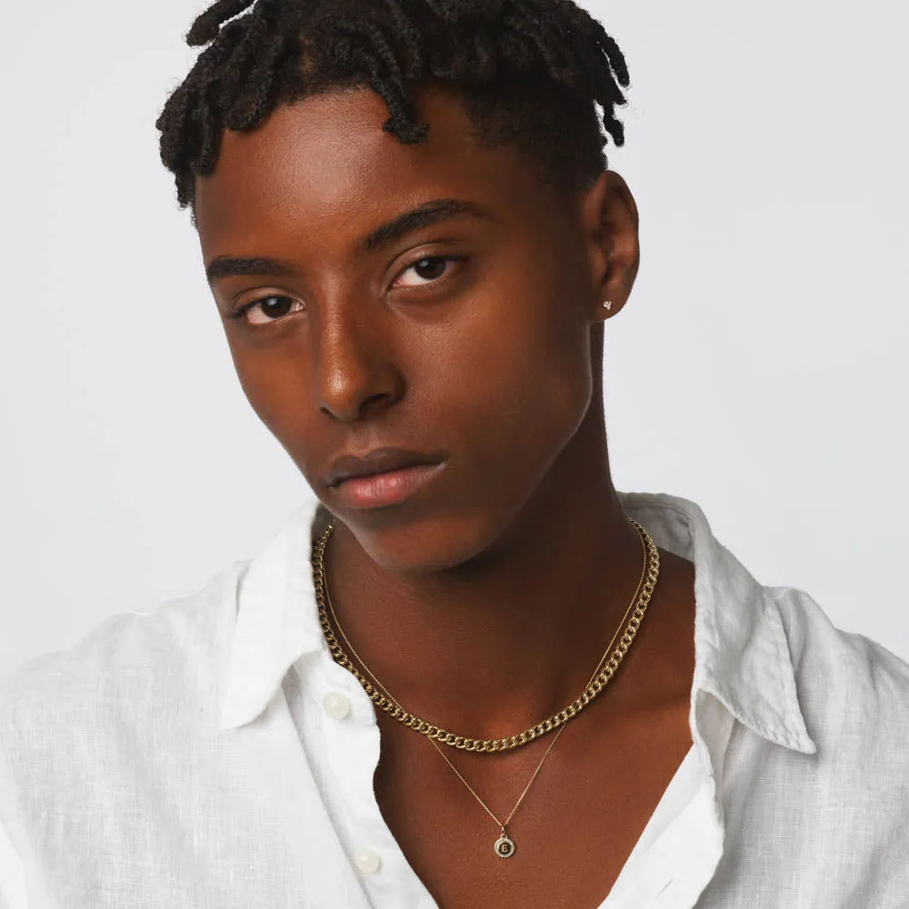 Curb Chain Necklace in Gold