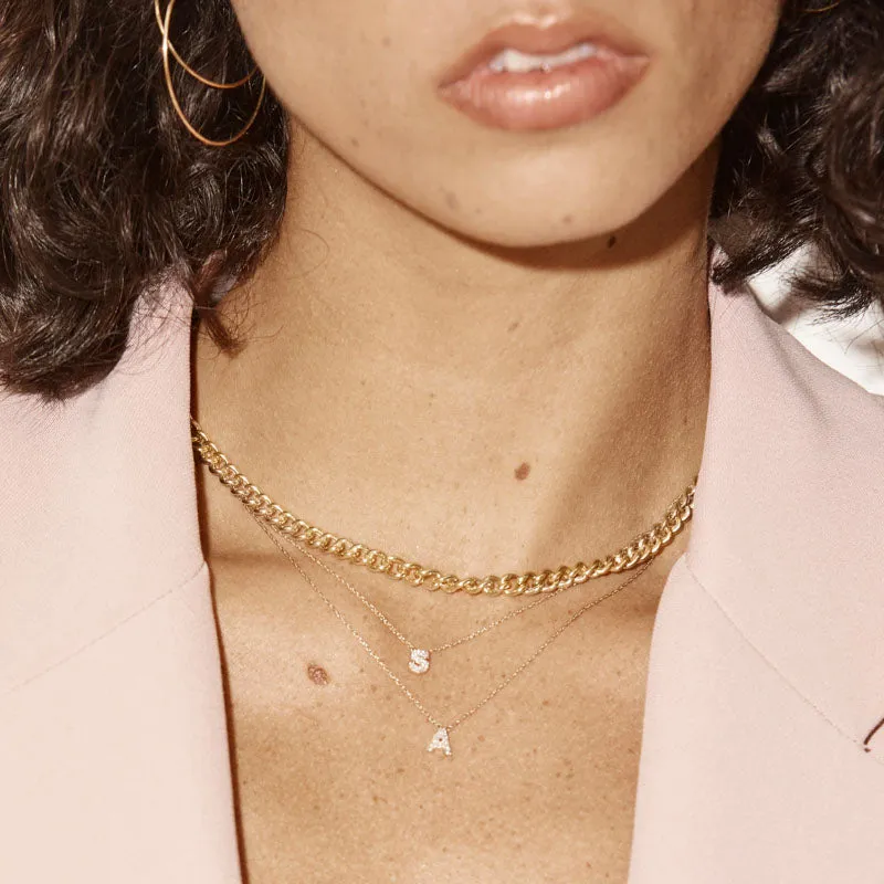 Curb Chain Necklace in Gold