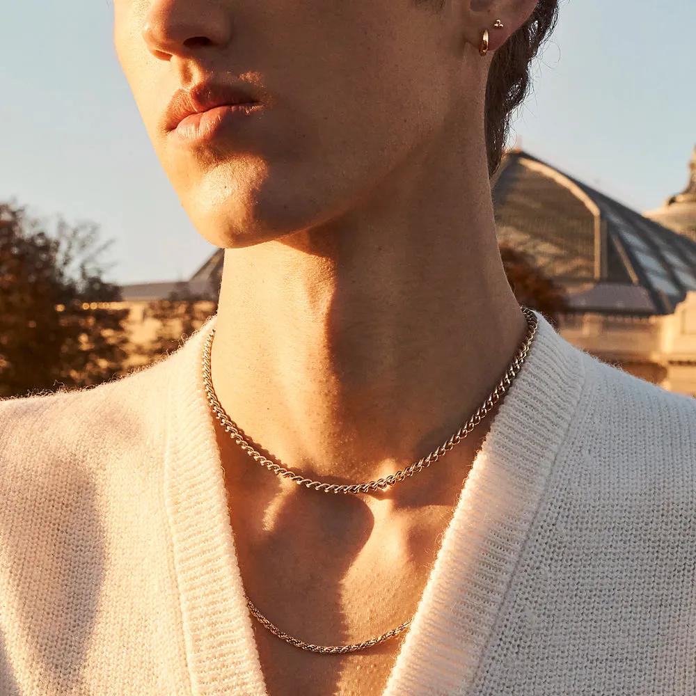Curb Chain Necklace in Gold
