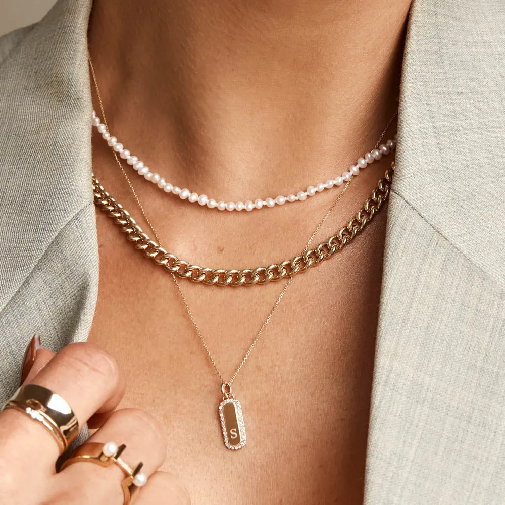 Curb Chain Necklace in Gold