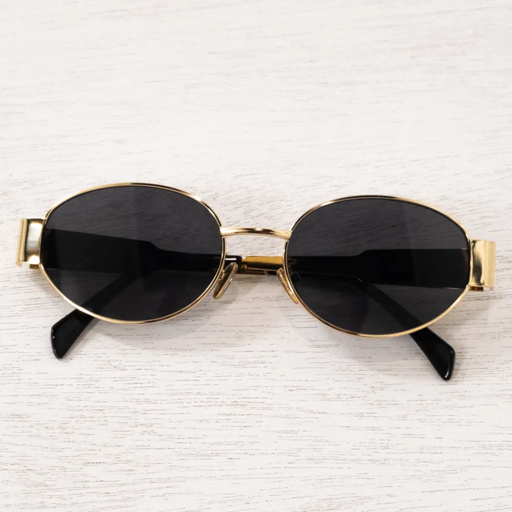 Designer Inspired Gold Frame Sunglasses