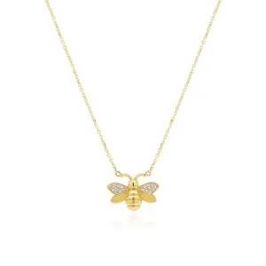 Diamond Bee Necklace