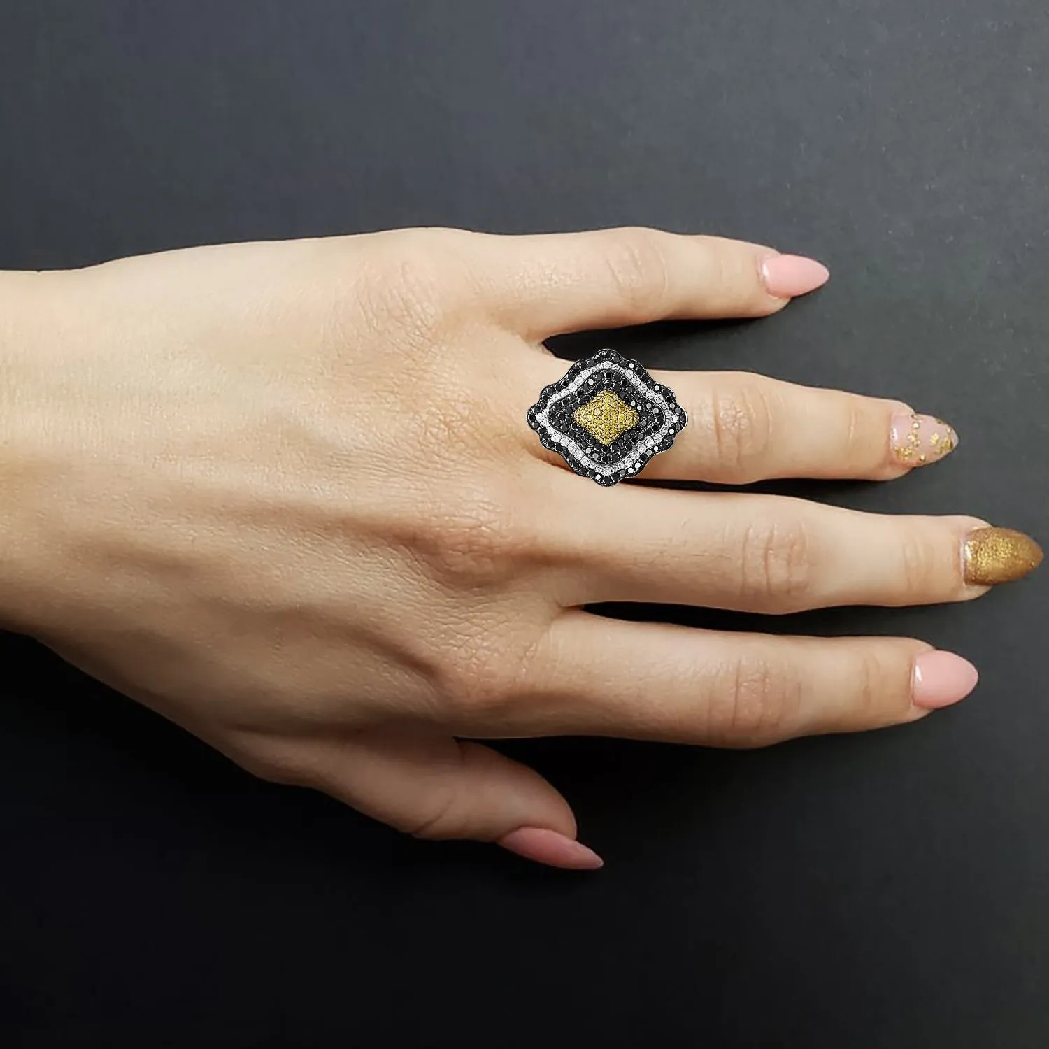 Diamond Cluster Ring