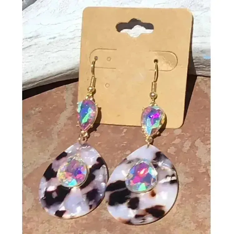 Double Crystal Drop Earrings