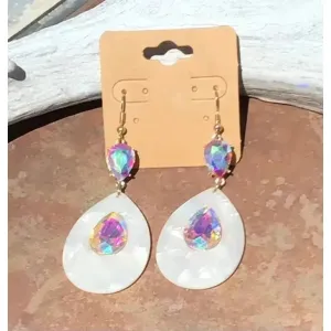 Double Crystal Drop Earrings