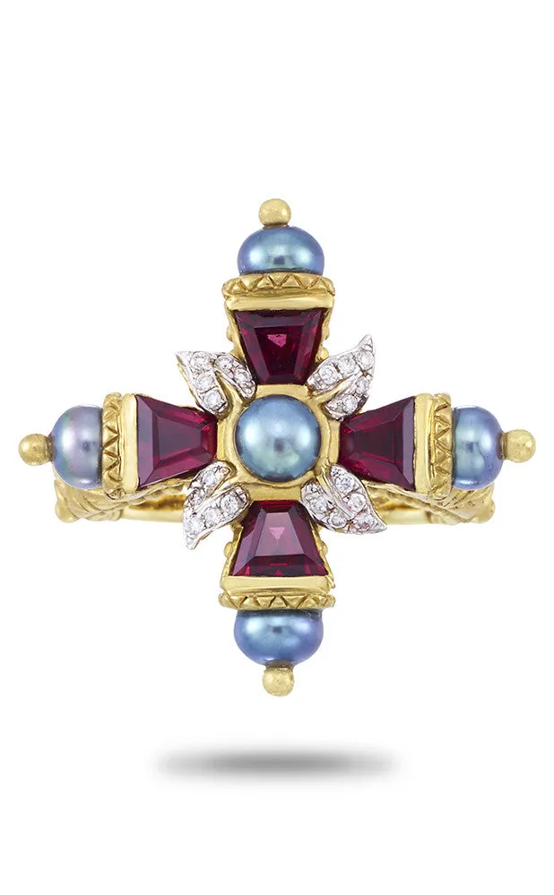 Ethereal Cross Ring – 50% non-refundable deposit