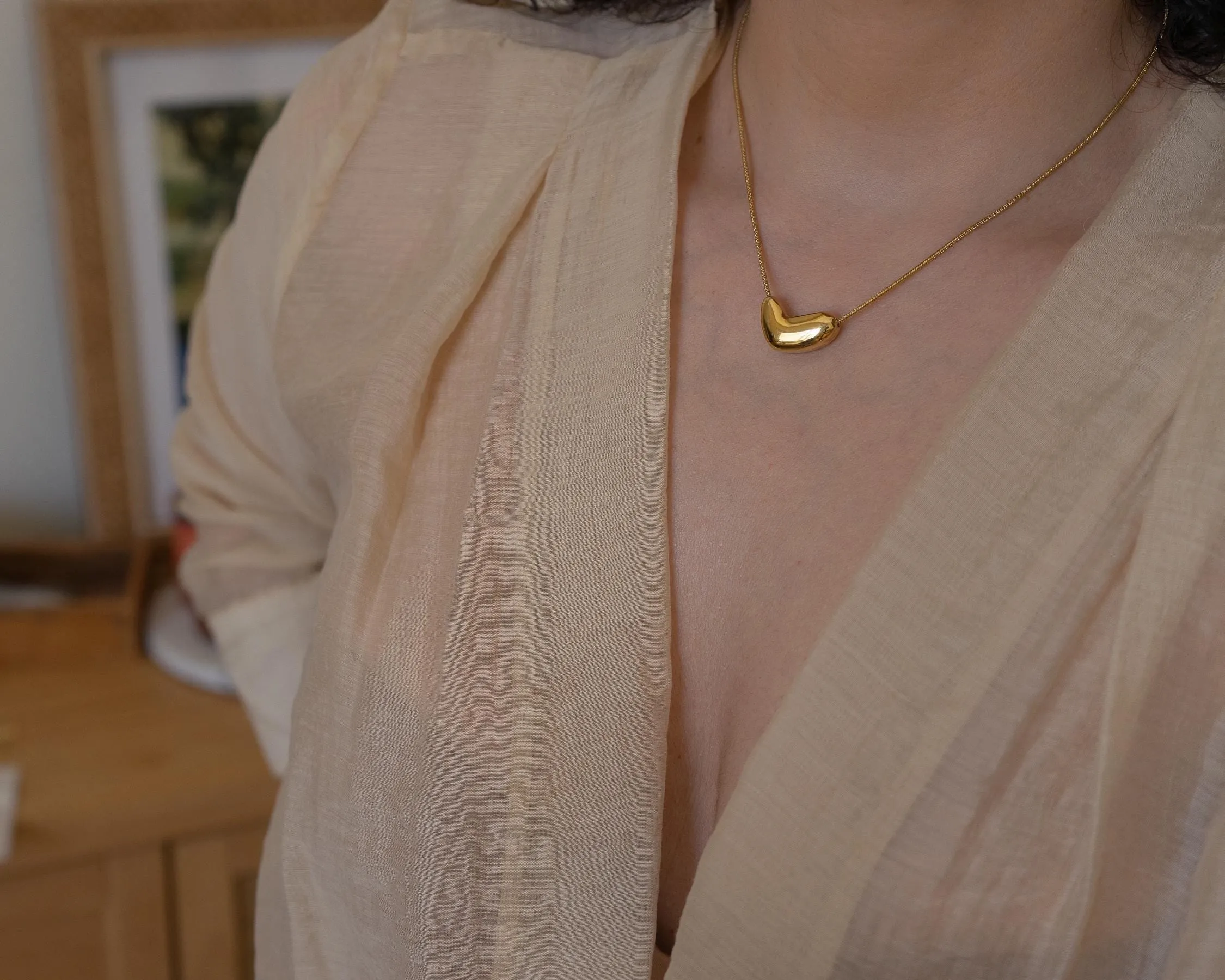 Gold Bold Heart Necklace