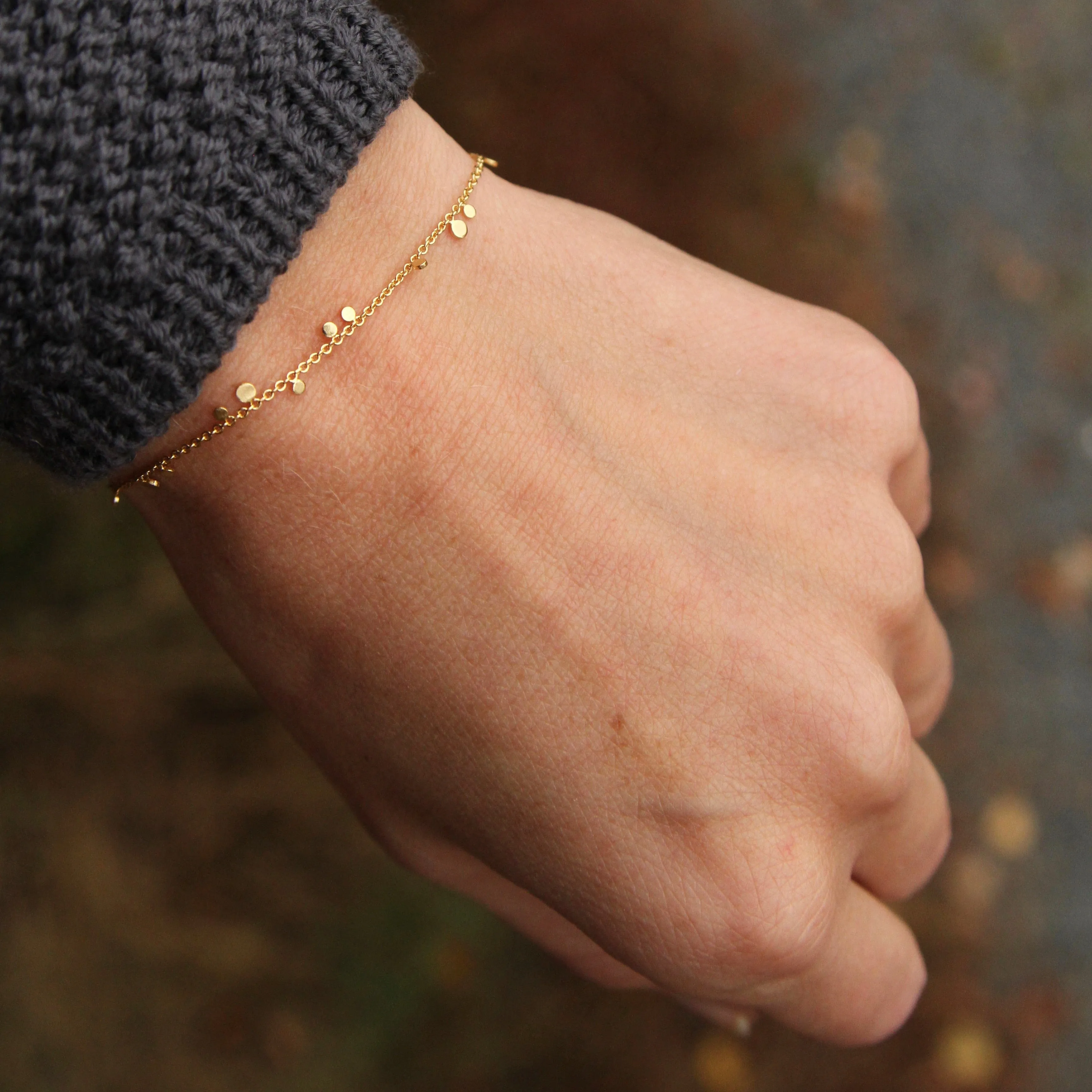 Gold Geometry Mixed Discs Bracelet