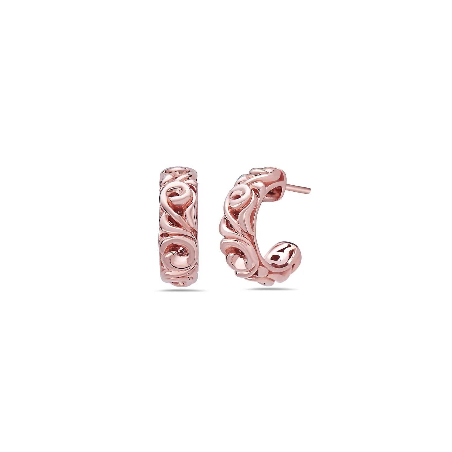 Gold Ivy Half Hoop Earring