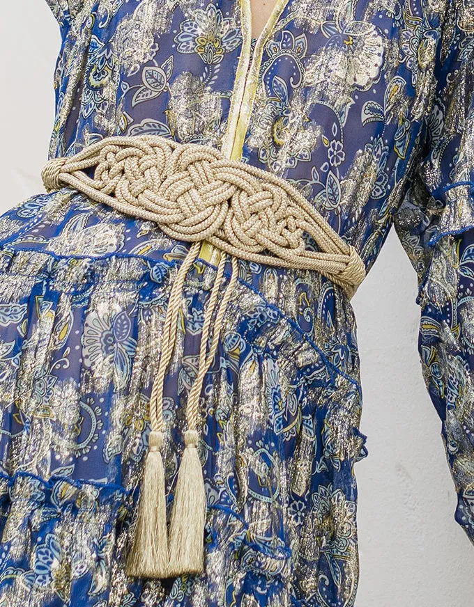 Gold Tie Wrap Belt