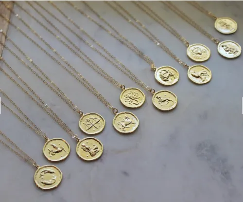 Gold Zodiac Necklace - Scorpio