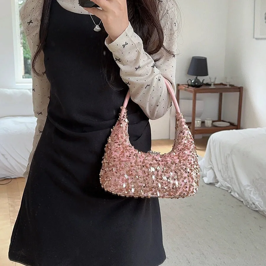 High-End Shiny Korean Version Sequin Handbag
