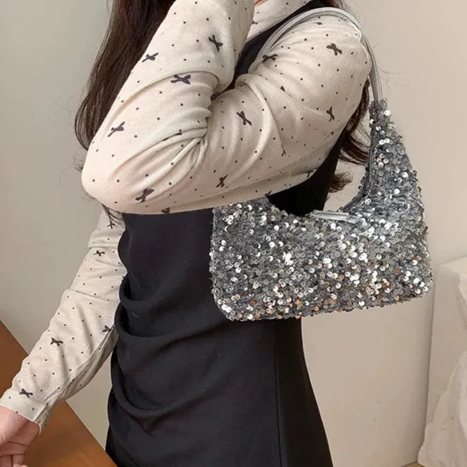 High-End Shiny Korean Version Sequin Handbag