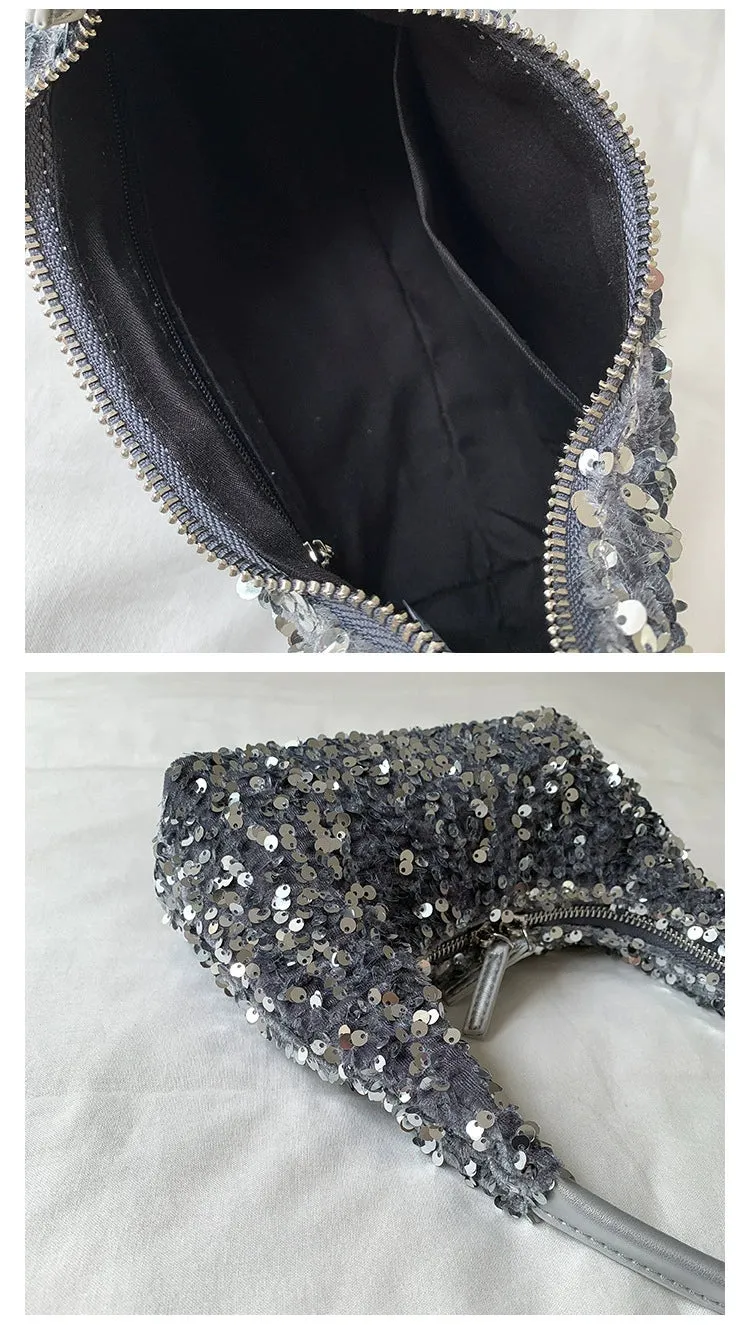 High-End Shiny Korean Version Sequin Handbag