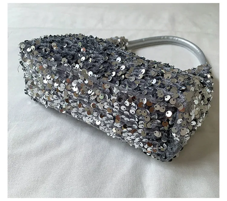 High-End Shiny Korean Version Sequin Handbag