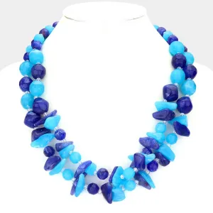 iLLASPARKZ Marble Beads Double Layered Necklace