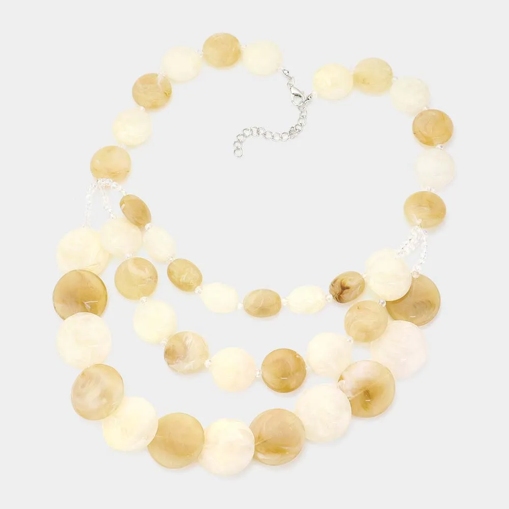 iLLASPARKZ Marble Beads Layered Necklace