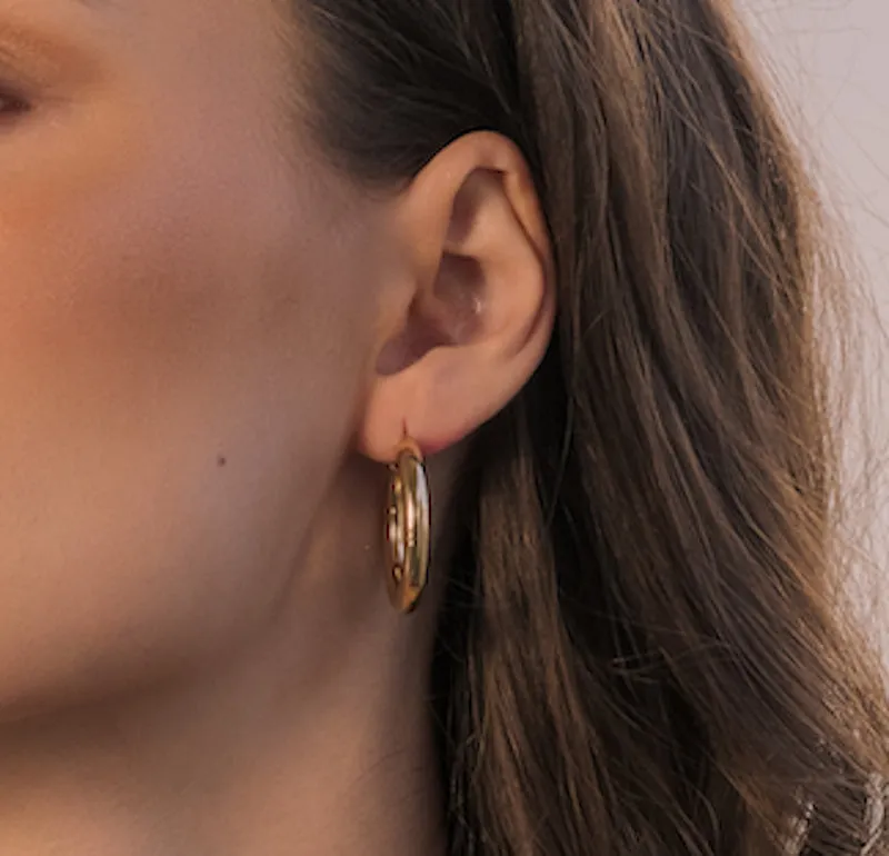 Large Bold Hoops | 10k White Gold
