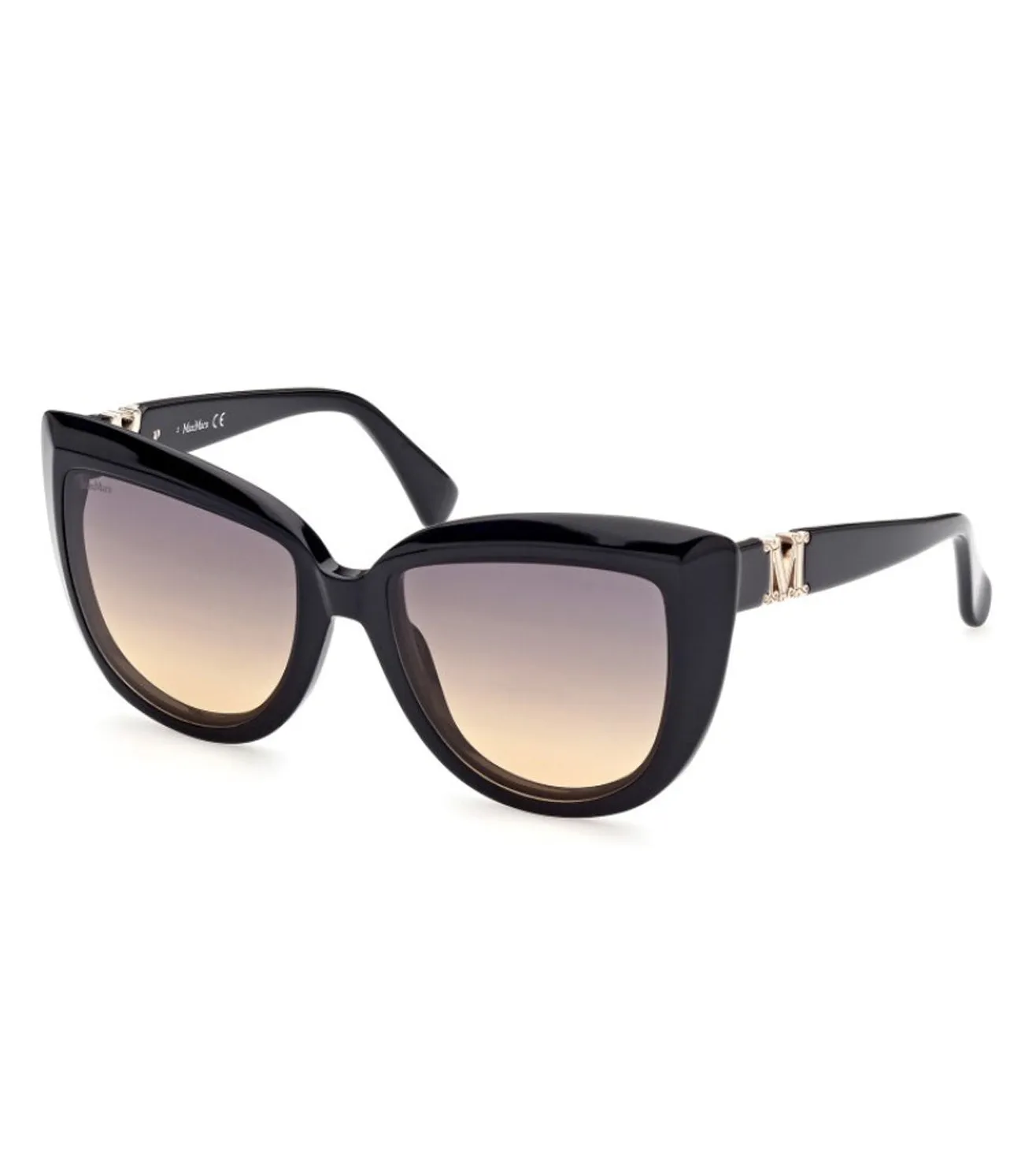 Max Mara Women's Gradient Brown Grey Butterfly Sunglasses