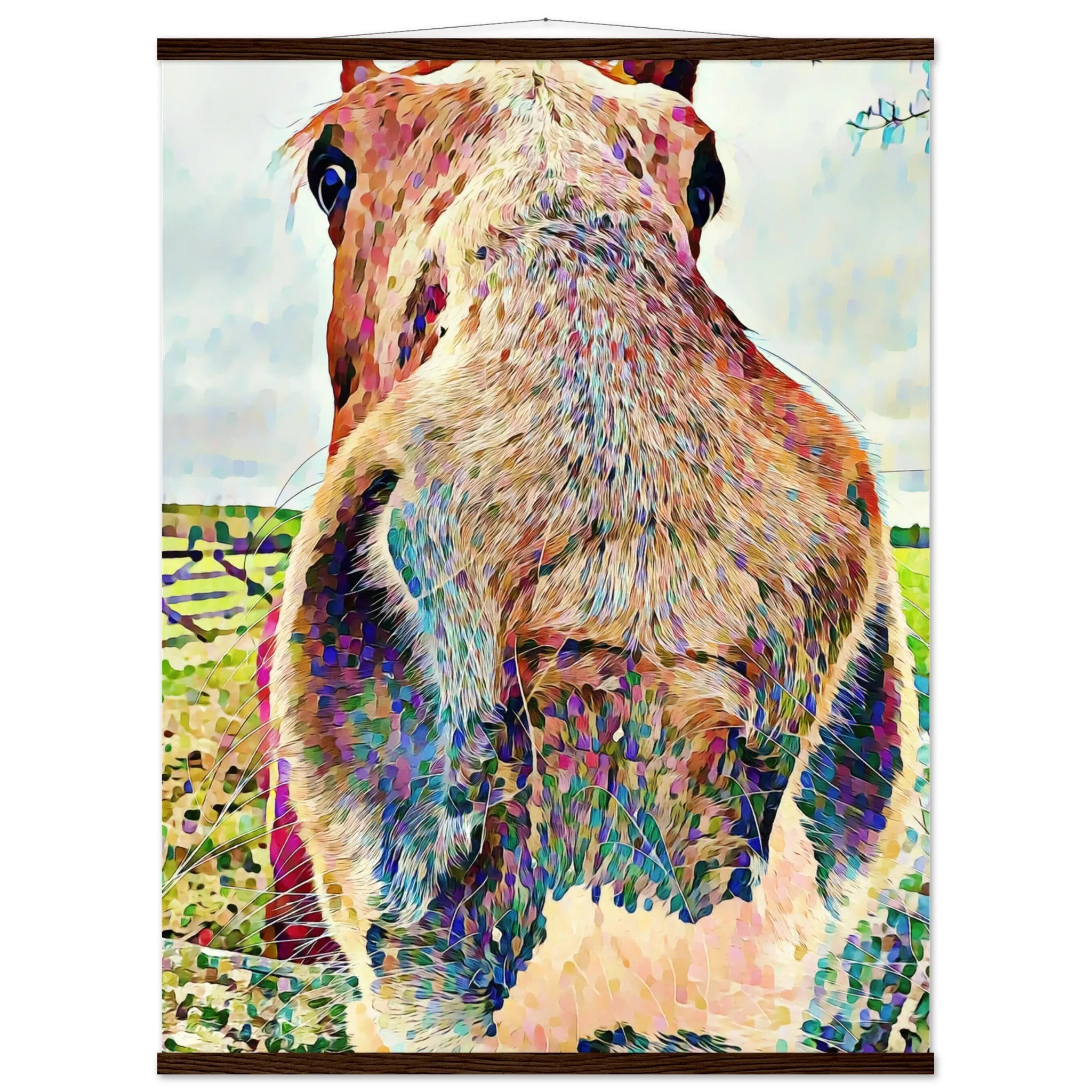 Nosey Horse Premium Matte Paper Poster with Hanger Wall Art