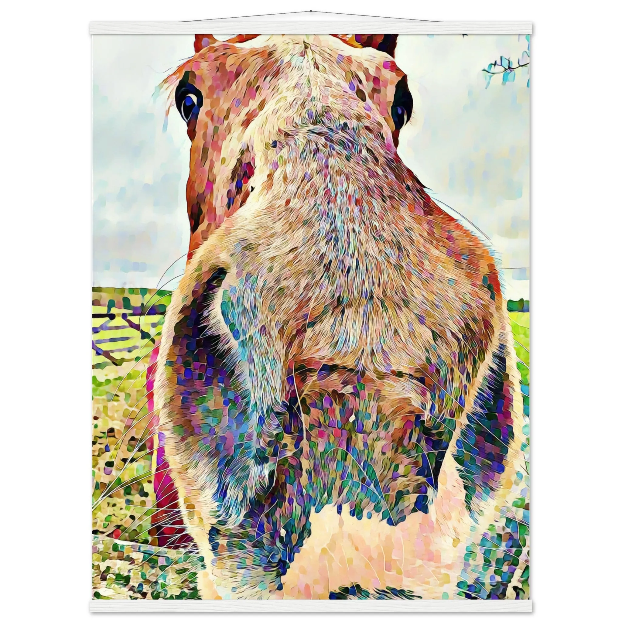 Nosey Horse Premium Matte Paper Poster with Hanger Wall Art