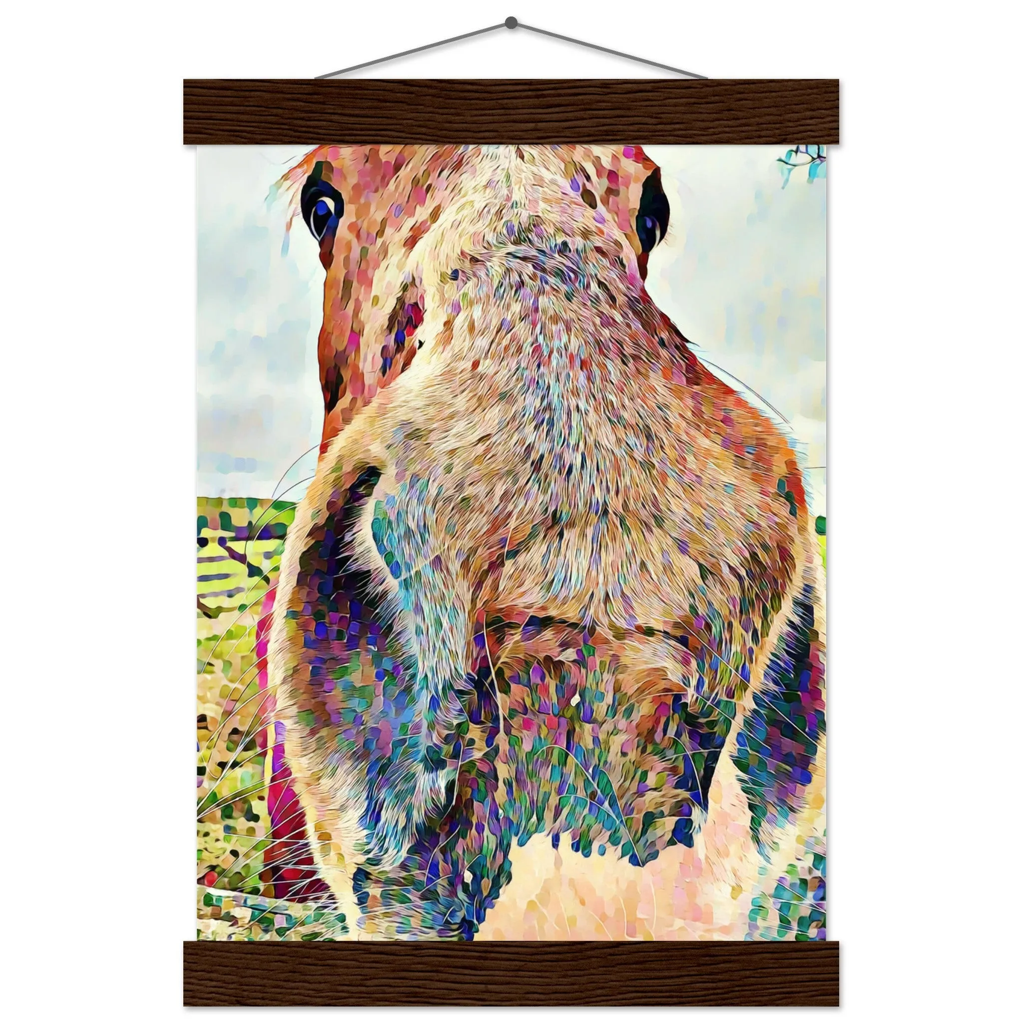 Nosey Horse Premium Matte Paper Poster with Hanger Wall Art