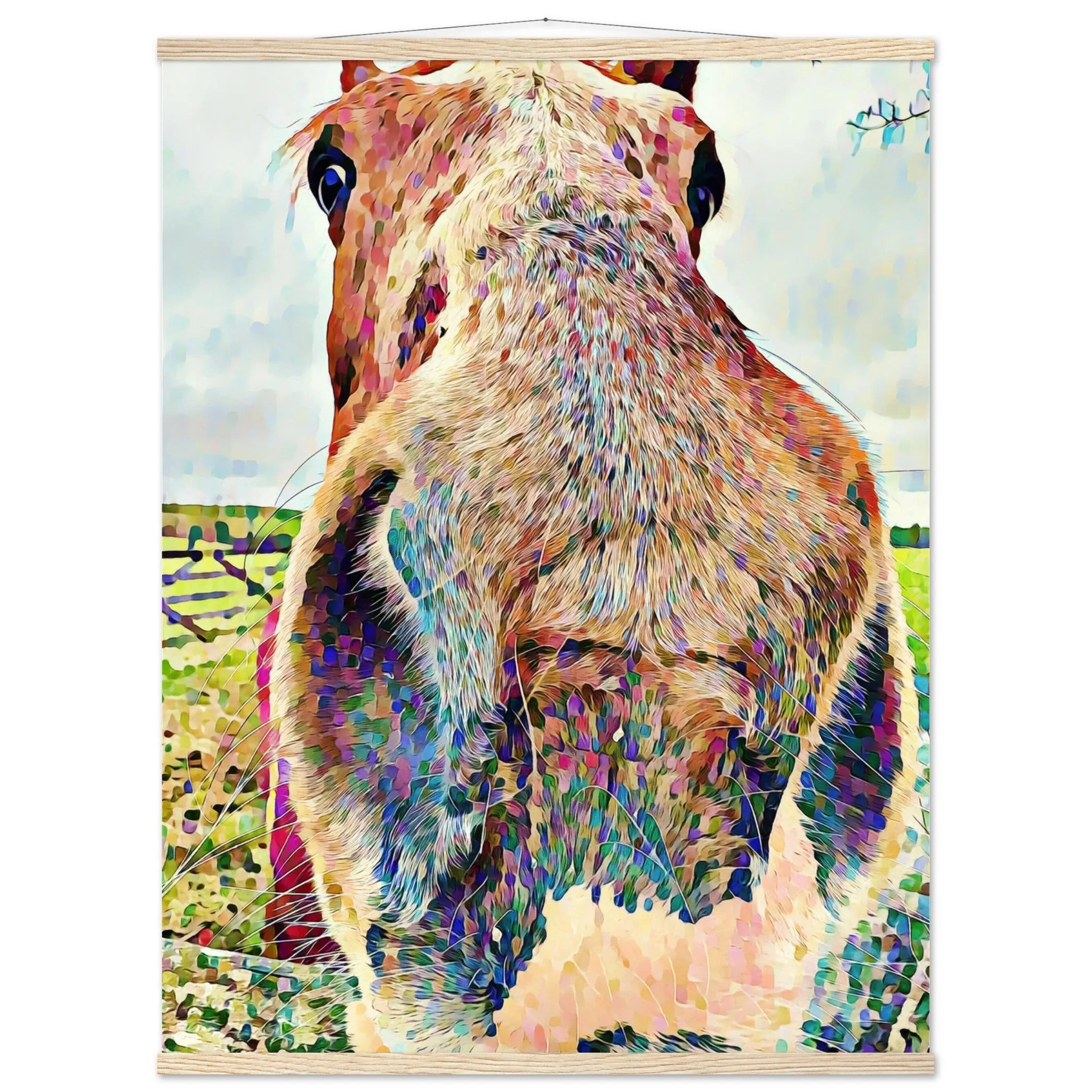 Nosey Horse Premium Matte Paper Poster with Hanger Wall Art