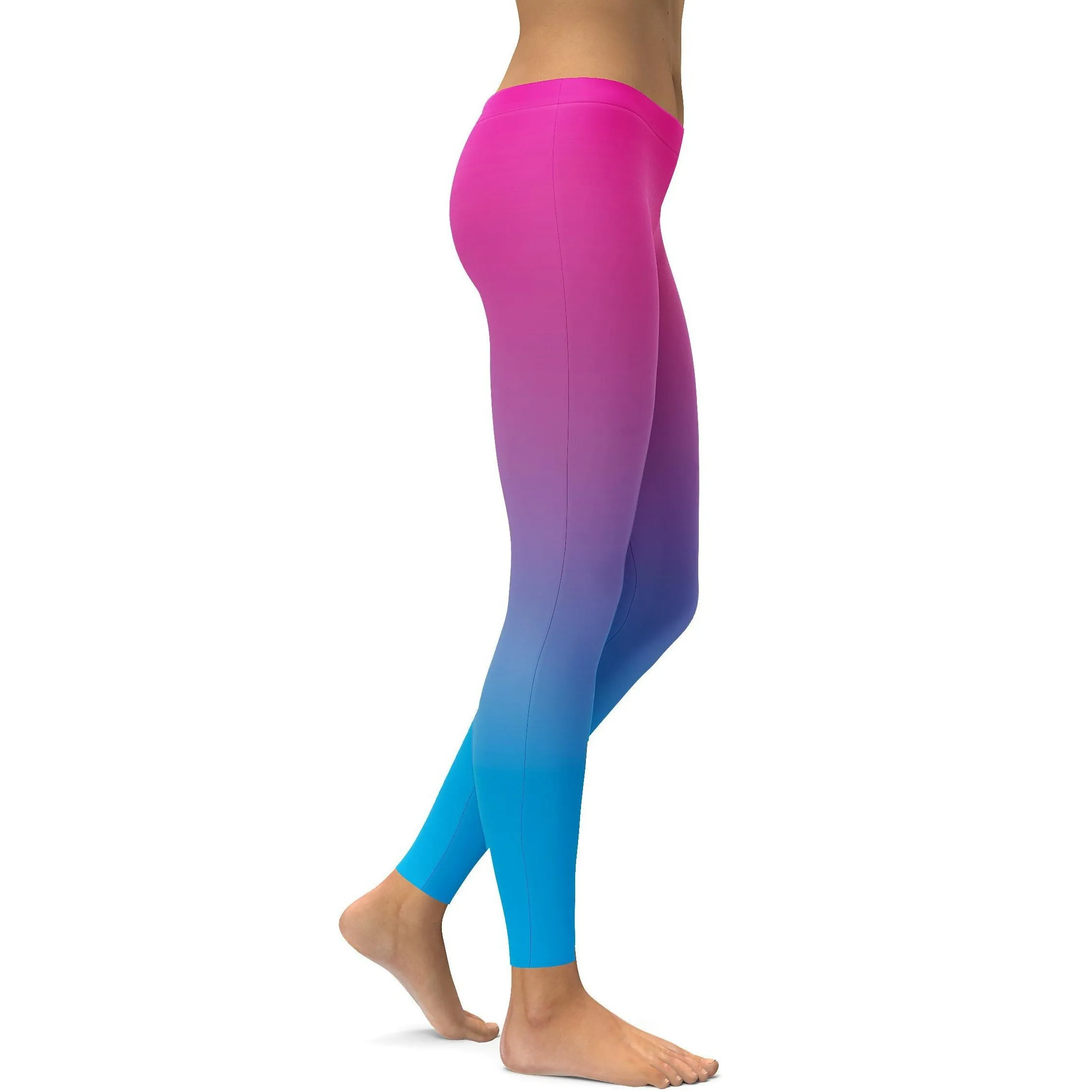 Ombre Pink to Blue Leggings