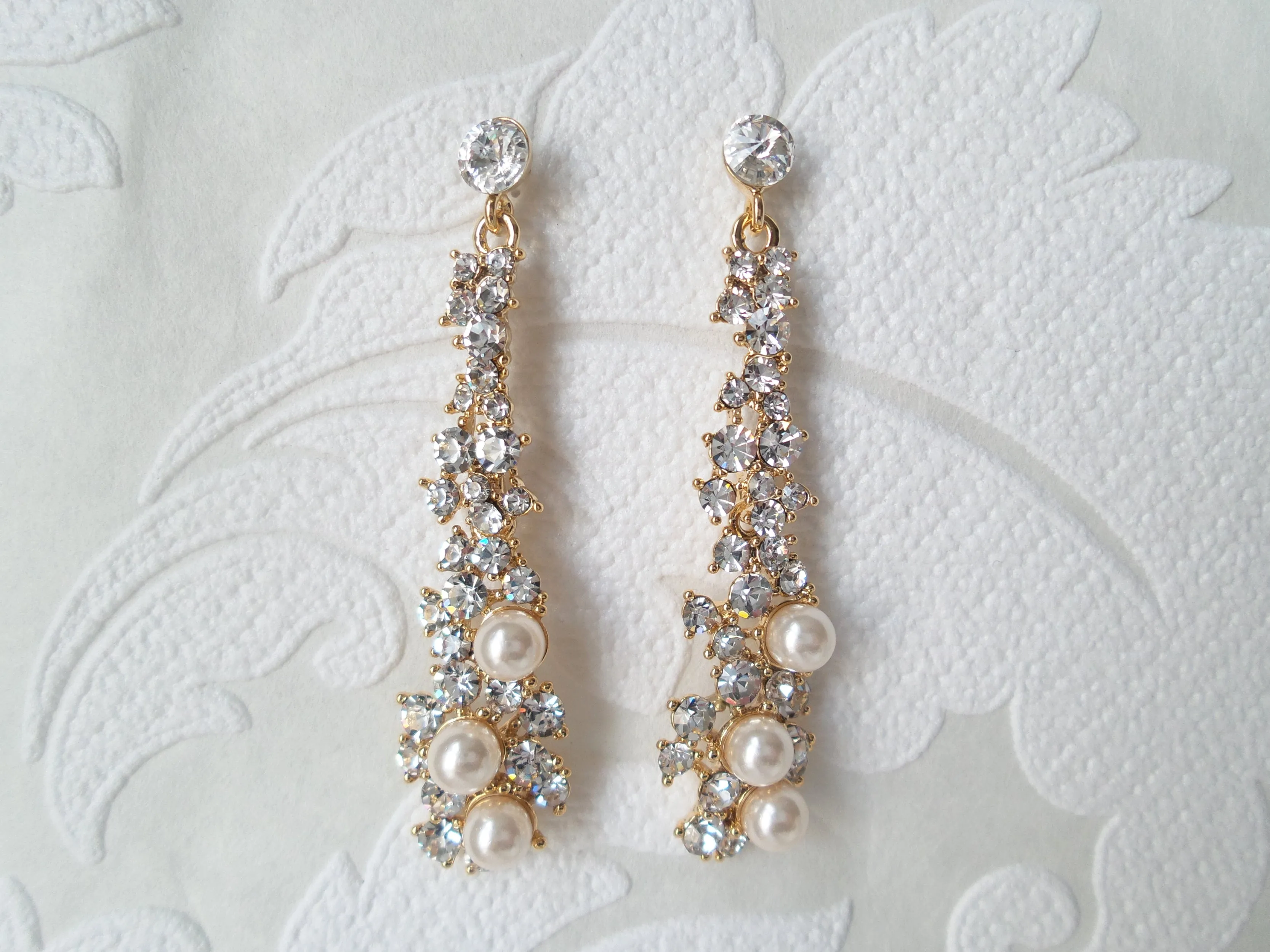 Pave Bridal Earrings