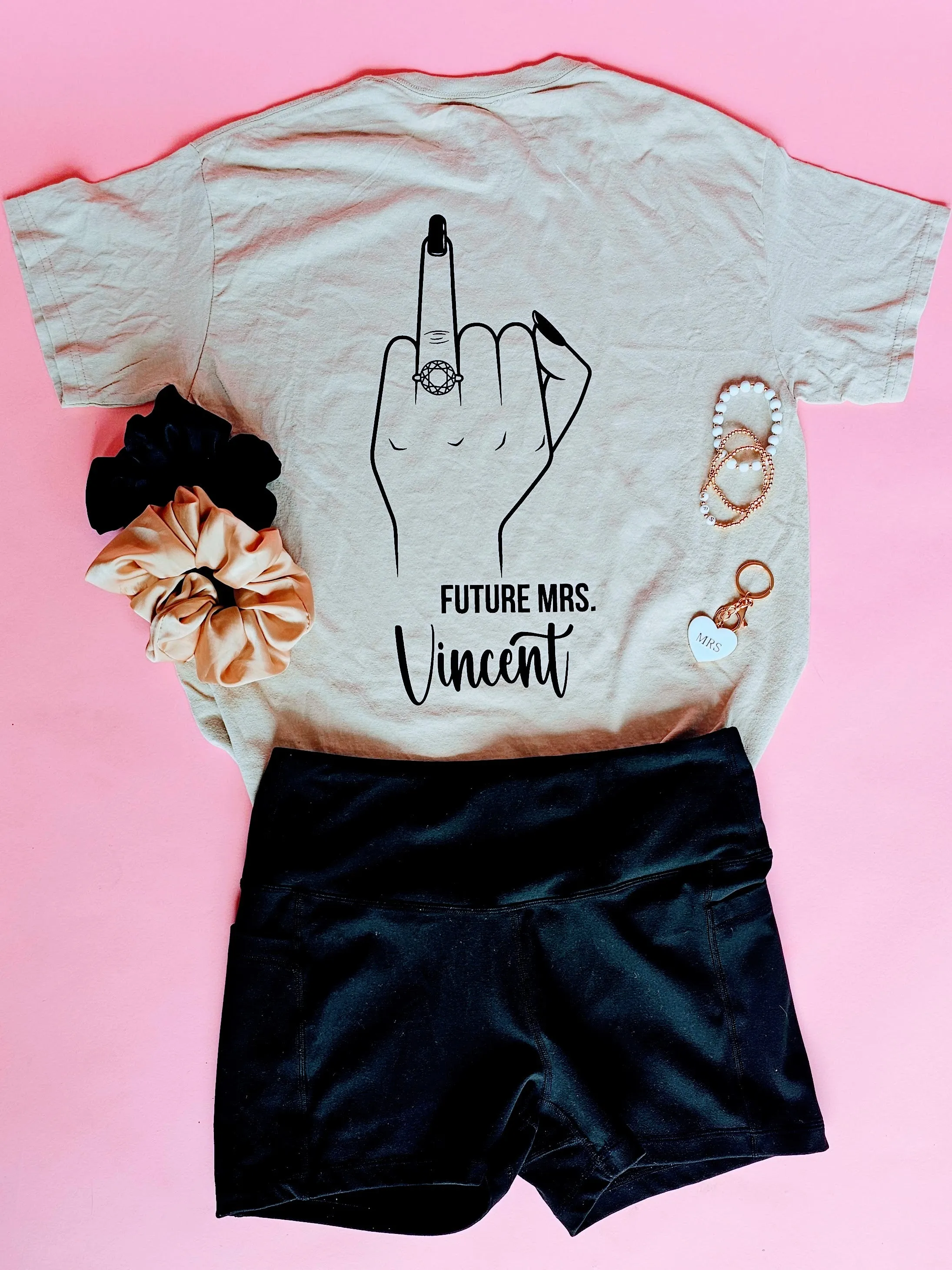 Personalized Future Mrs. Ring Finger Tee