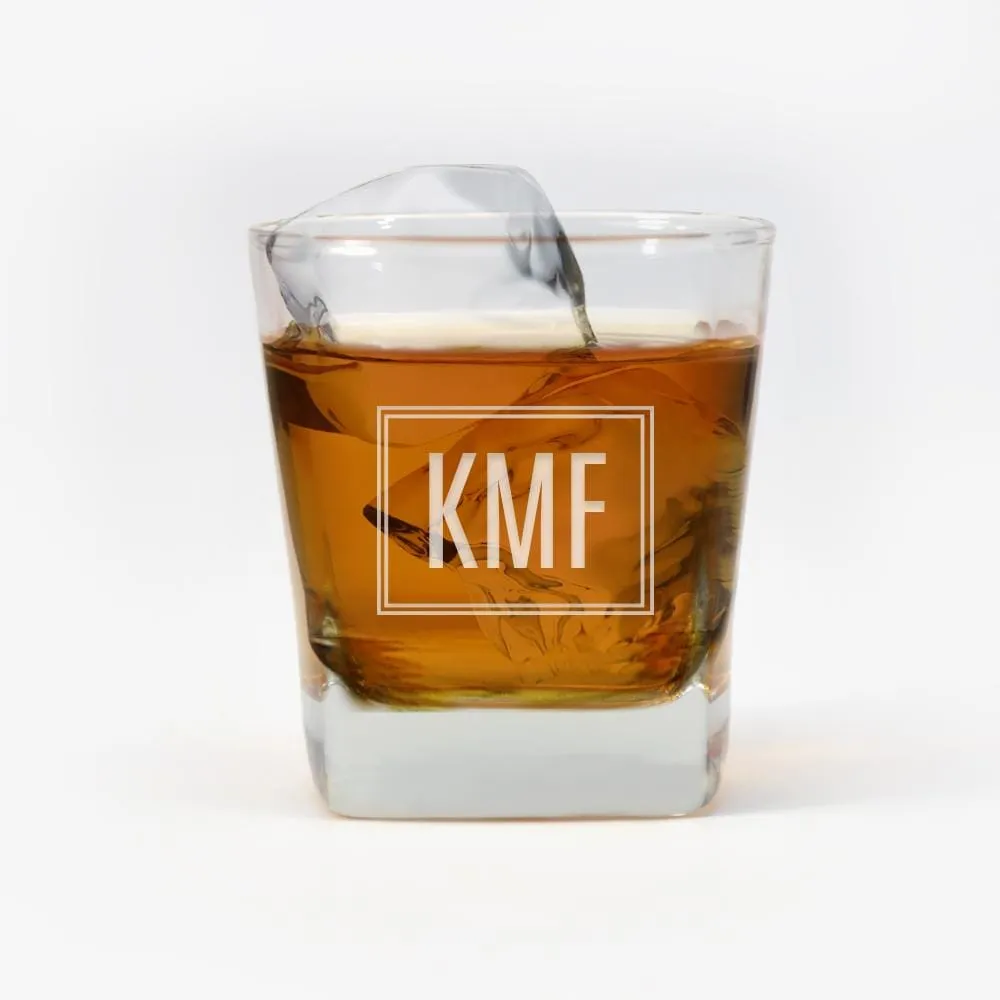 Personalized Initial Whiskey Glass