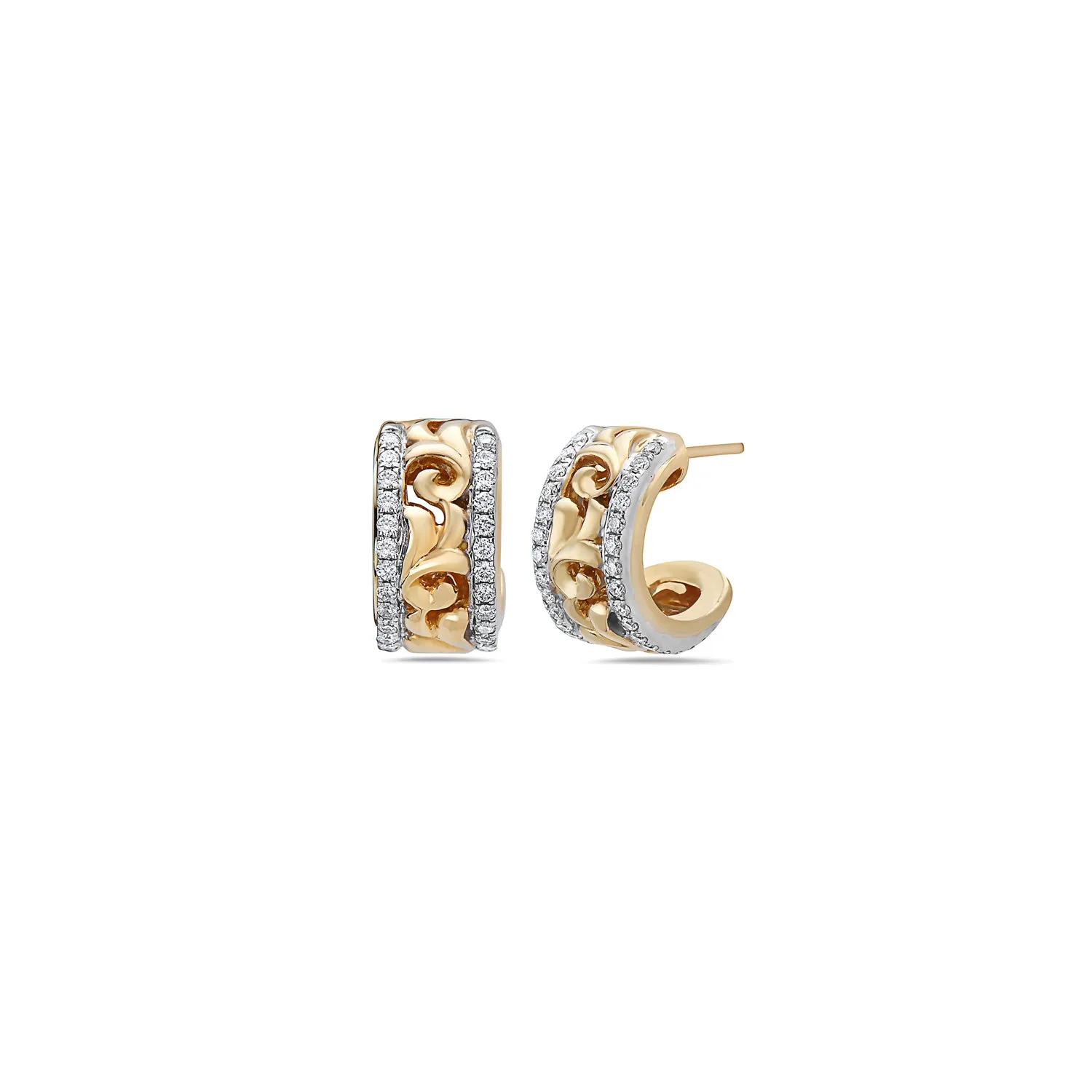 Petite Diamond Ivy Half Hoop Earring