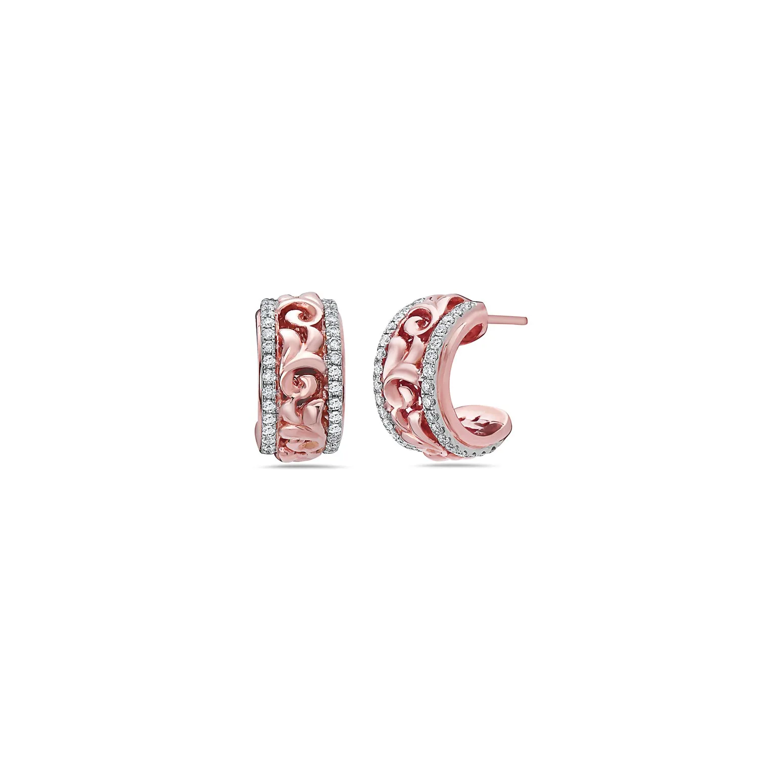 Petite Diamond Ivy Half Hoop Earring