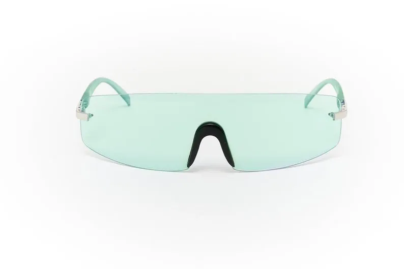 "Jean" Y2k Wrap Shield Sunglasses
