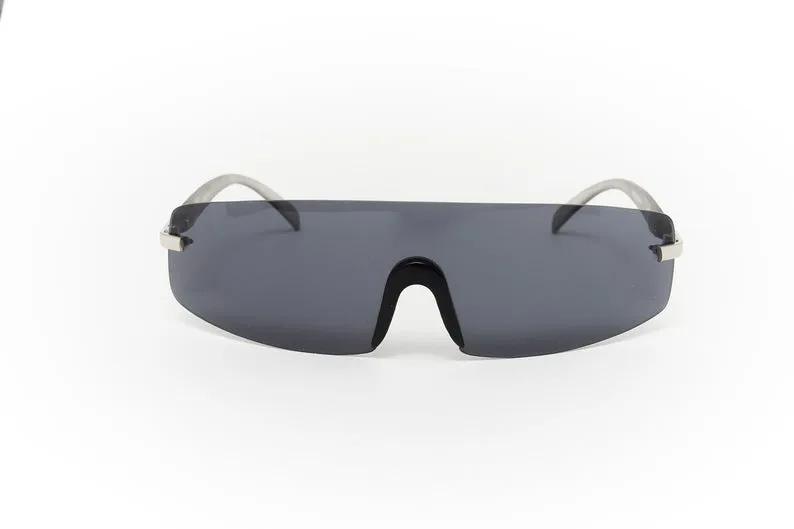 "Jean" Y2k Wrap Shield Sunglasses
