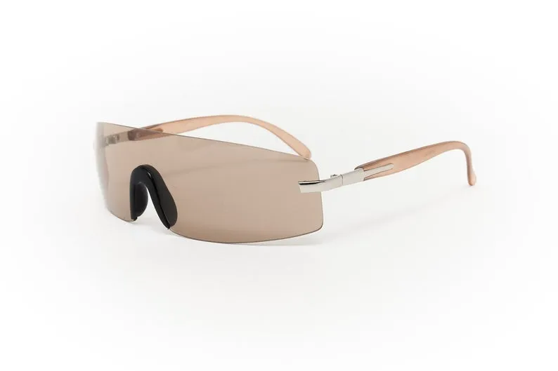 "Jean" Y2k Wrap Shield Sunglasses